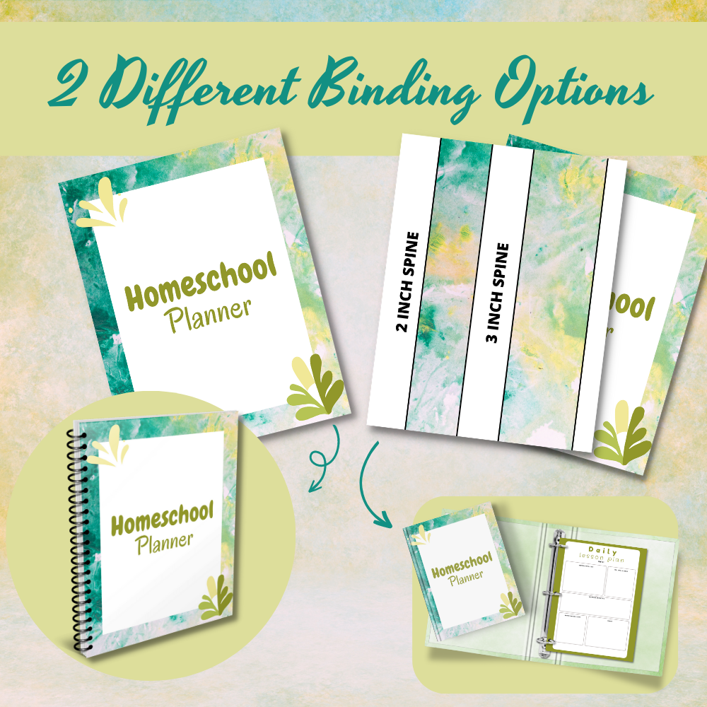 Homeschool Printable Planner - Green