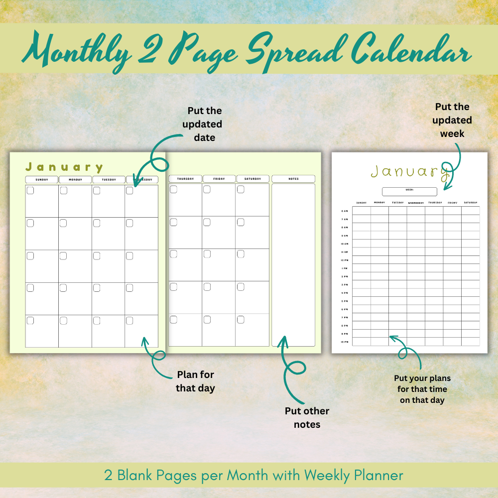 Homeschool Printable Planner - Green