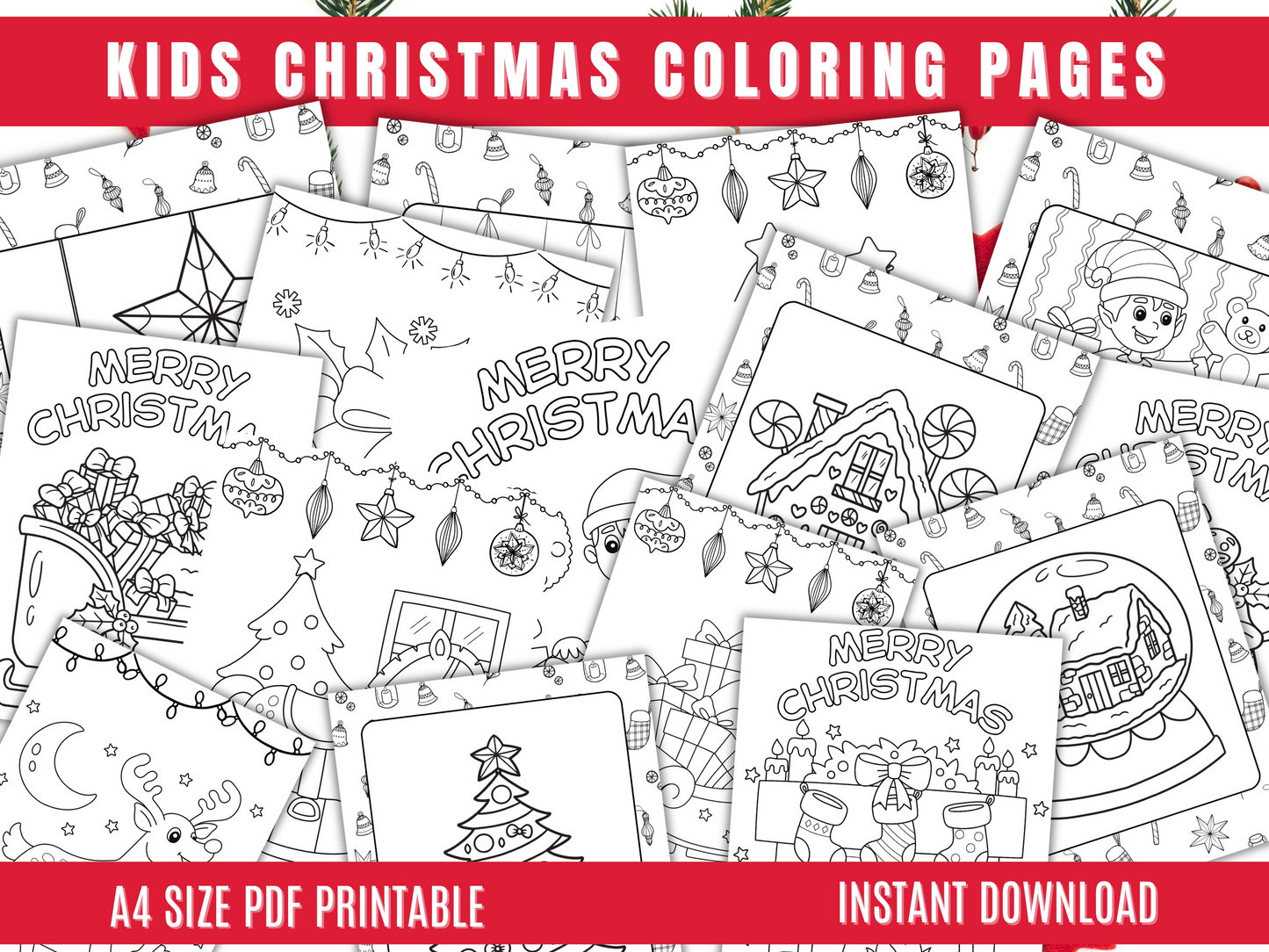 Christmas Printable Coloring Pages for Kids