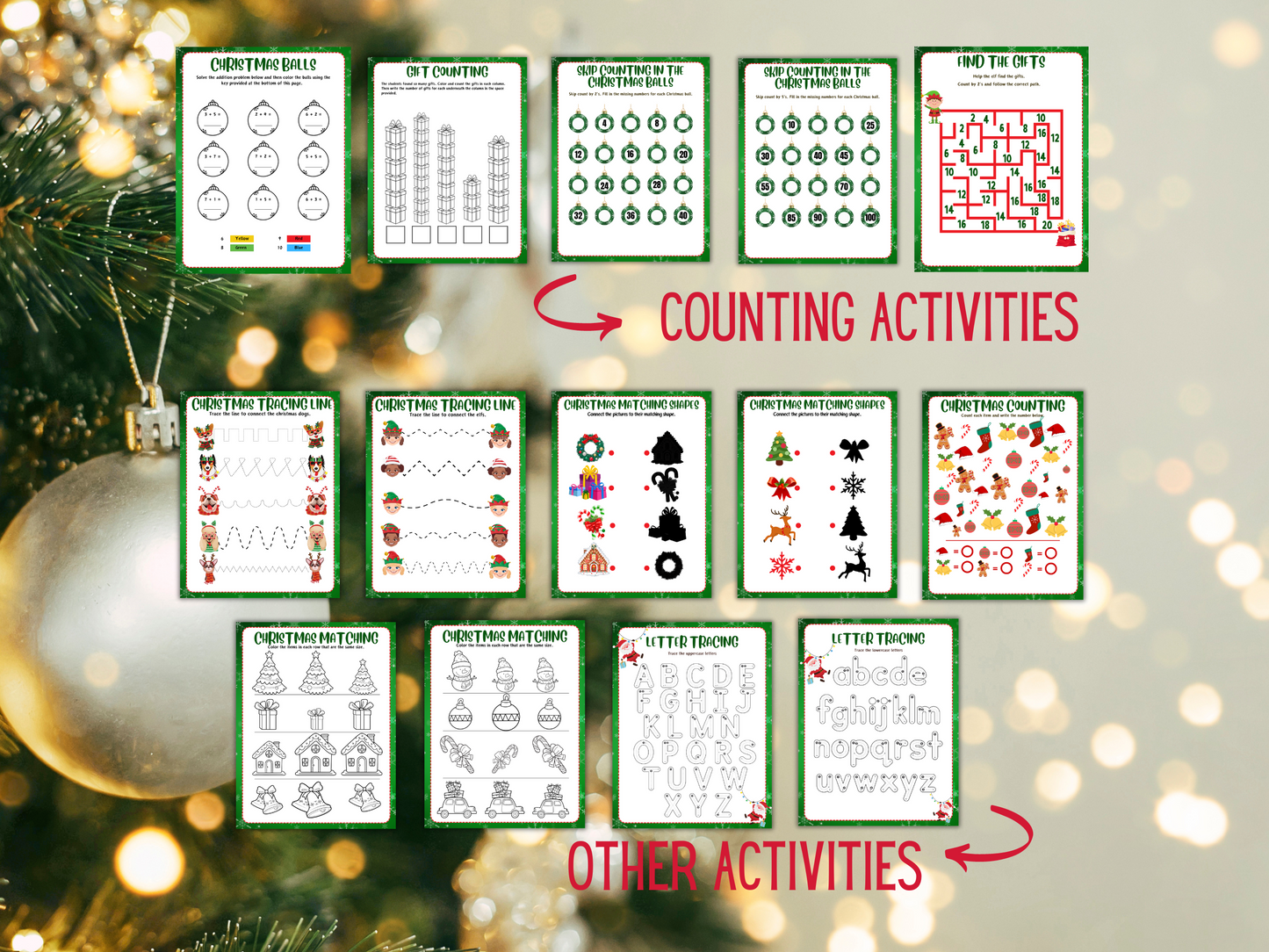 Kids Christmas Activity Printable Workbook