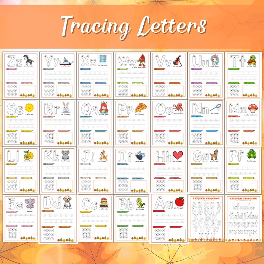 Fall Kids Printable Activity Book