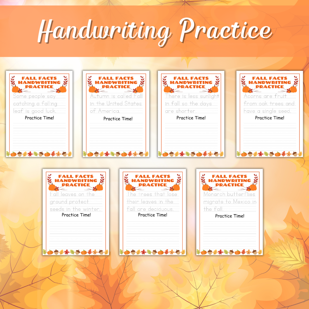 Fall Kids Printable Activity Book