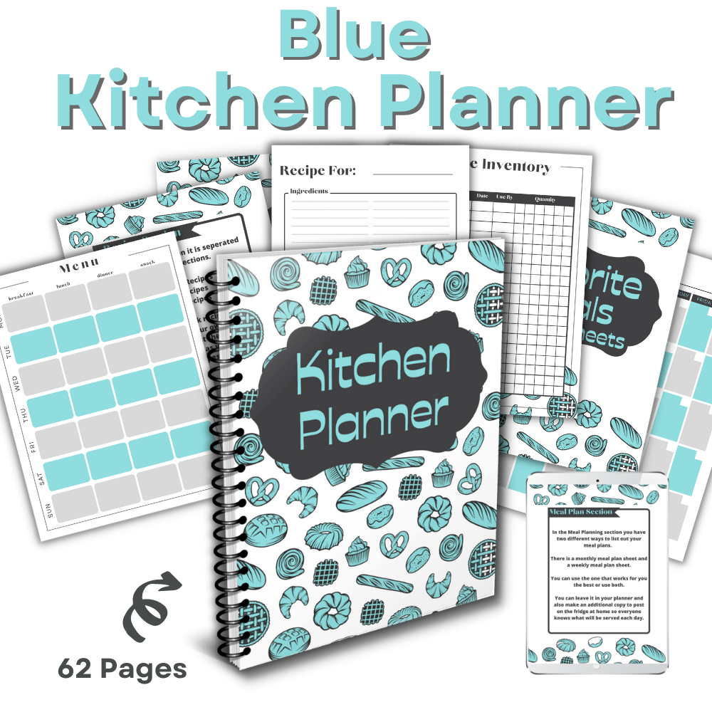 Kitchen Printable Planner - Blue