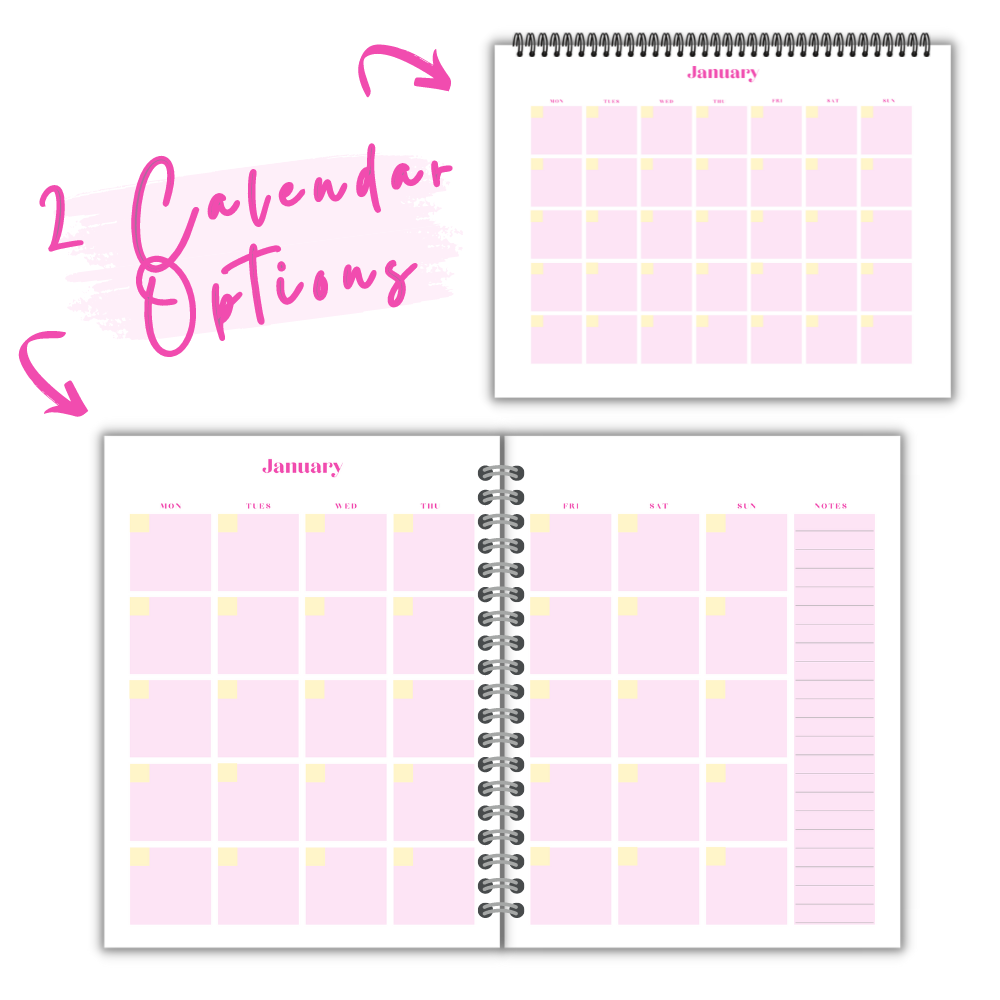 Kitchen Printable Planner - Pink Flower