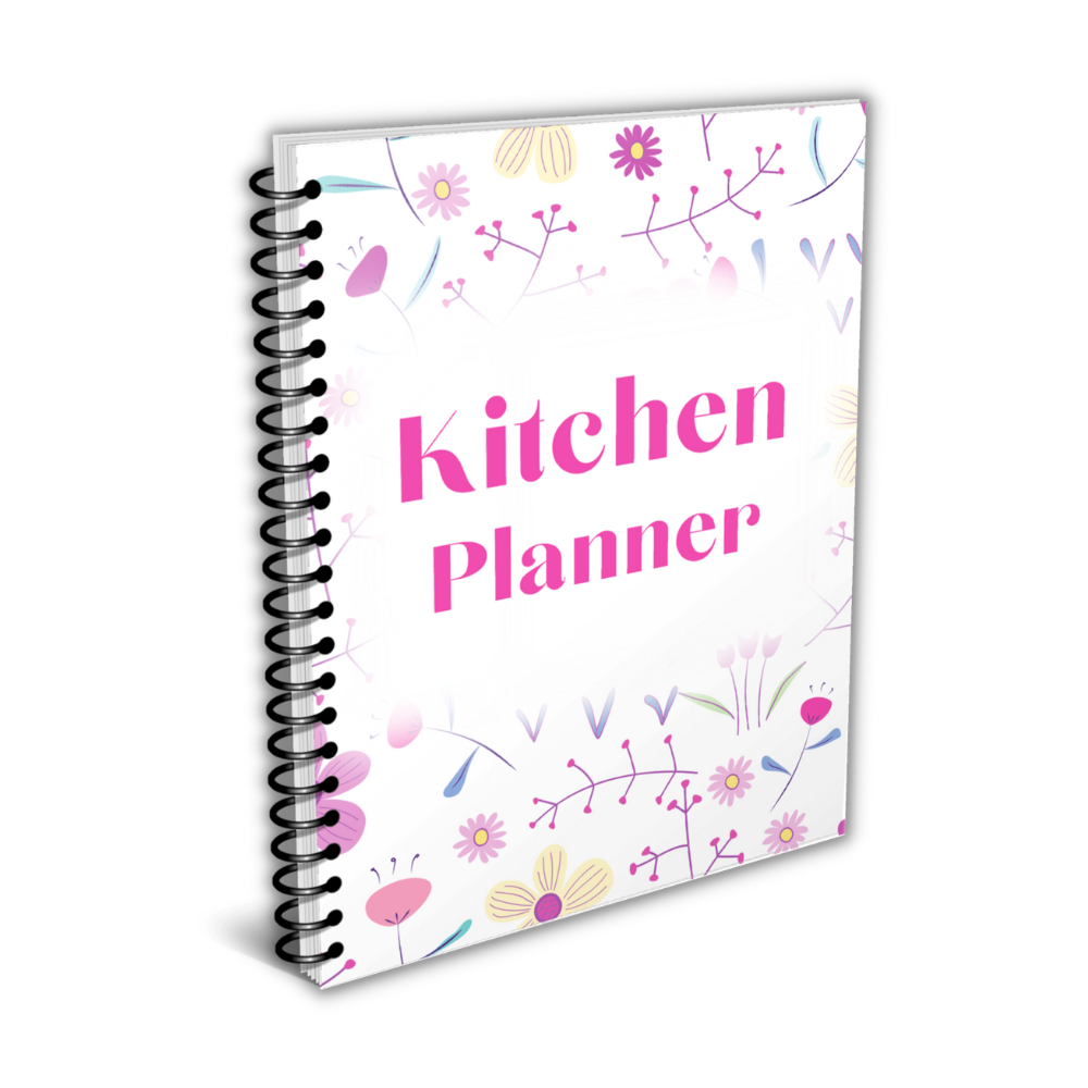 Kitchen Printable Planner - Pink Flower