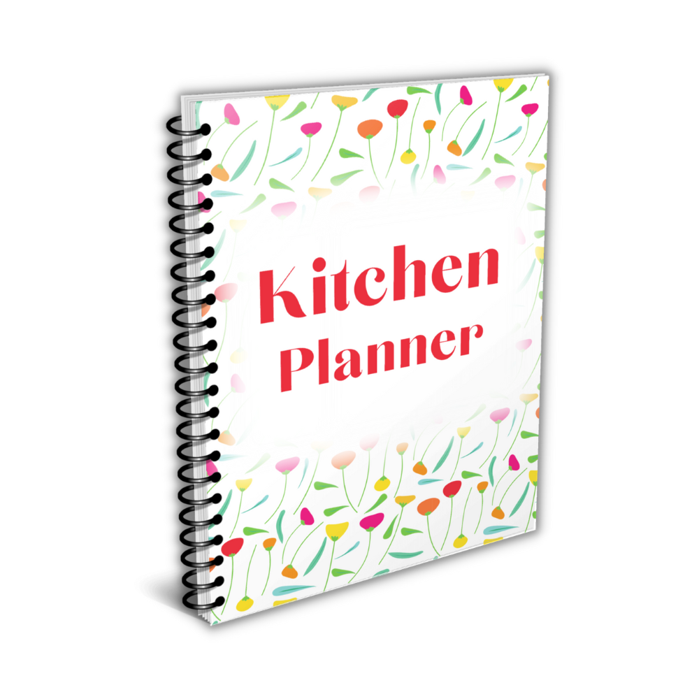 Kitchen Printable Planner - Red Flower