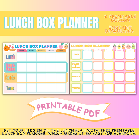 Lunch Box Printable Planner