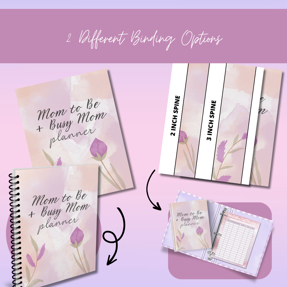 Mom to Be and Busy Mom Printable Planner