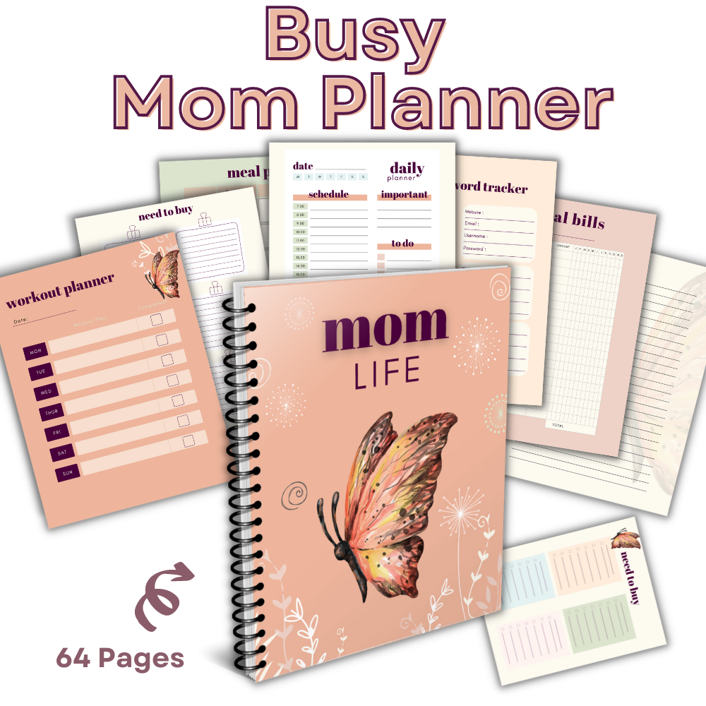 Mom Life Printable Planner - Butterfly