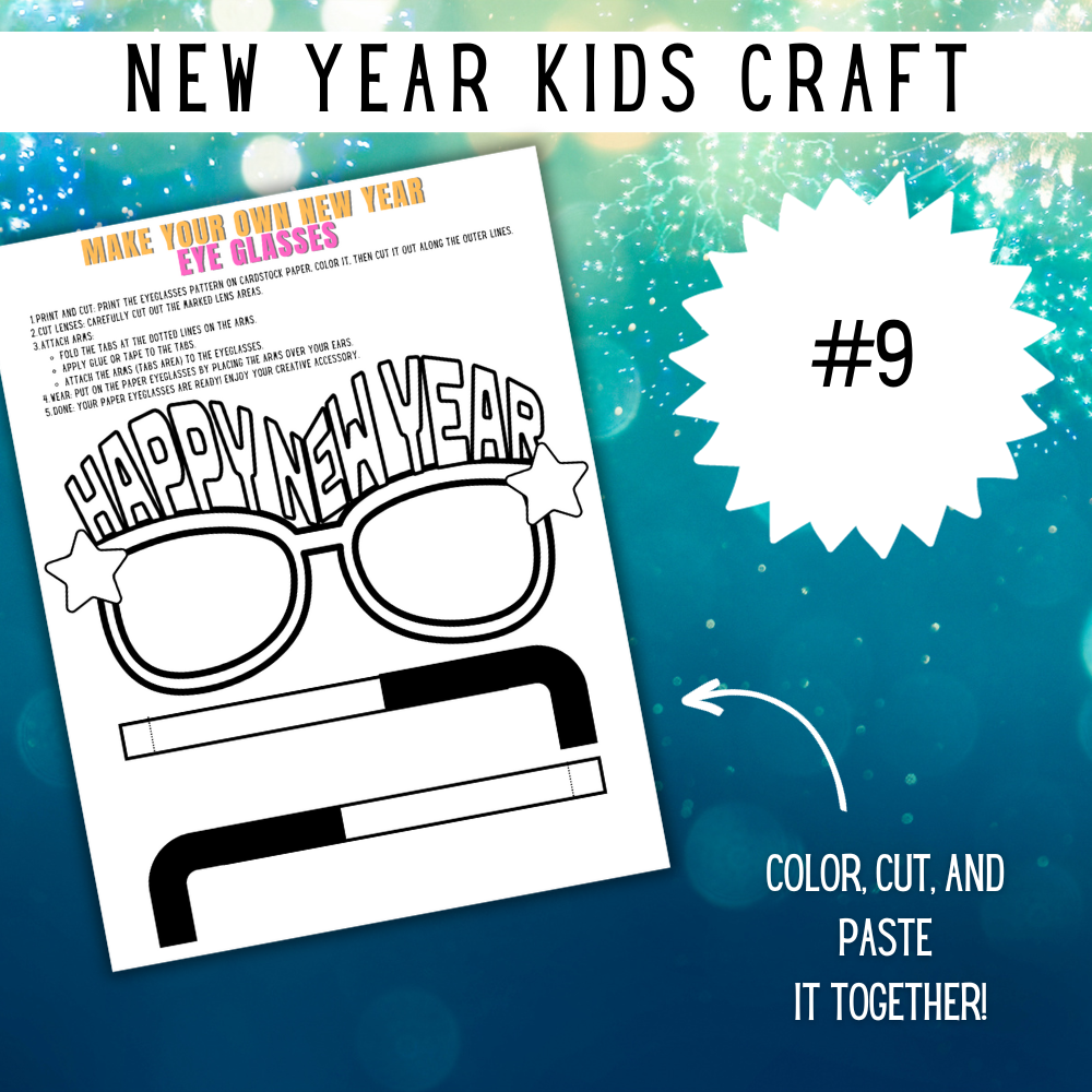 New Years Printable Kids Crafts