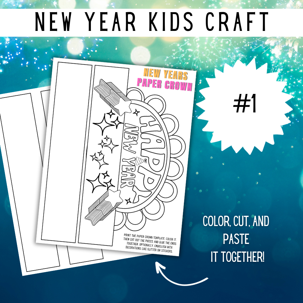 New Years Printable Kids Crafts