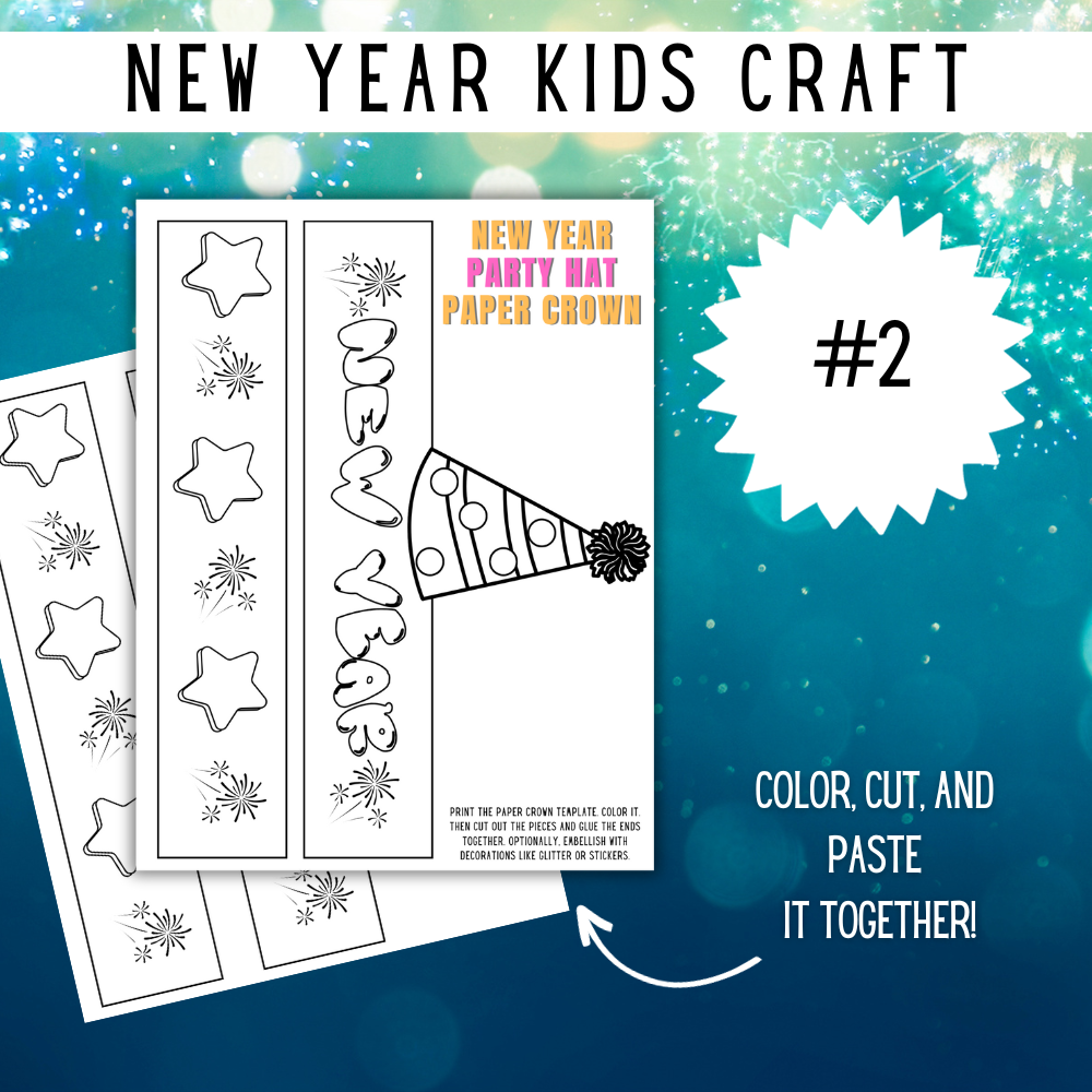 New Years Printable Kids Crafts