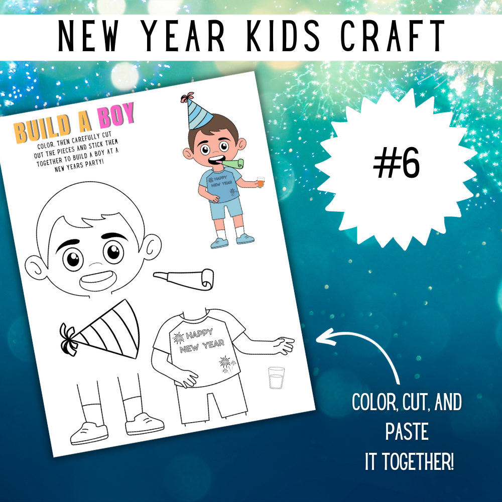 New Years Printable Kids Crafts