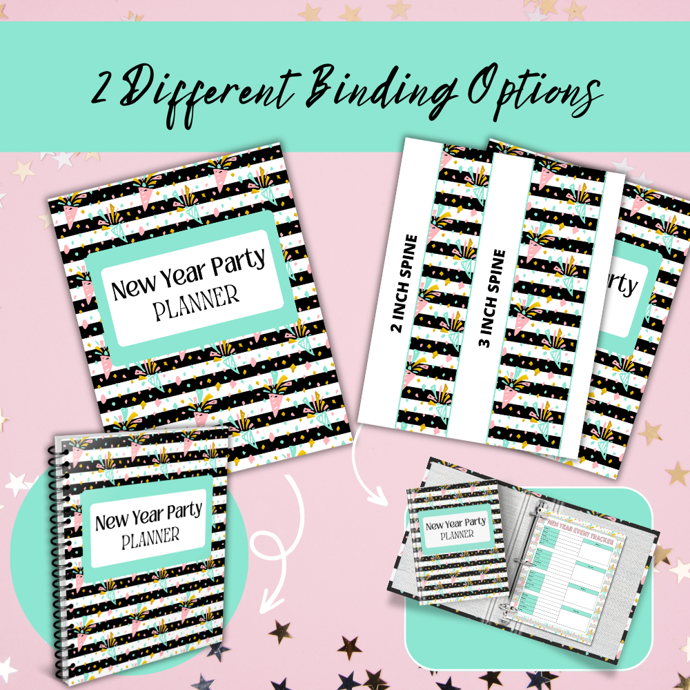 New Years Printable Planner - Color Stripes