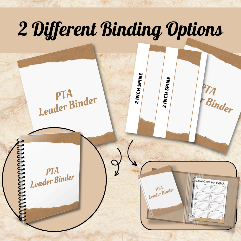 PTA Printable Leader Planner - Brown