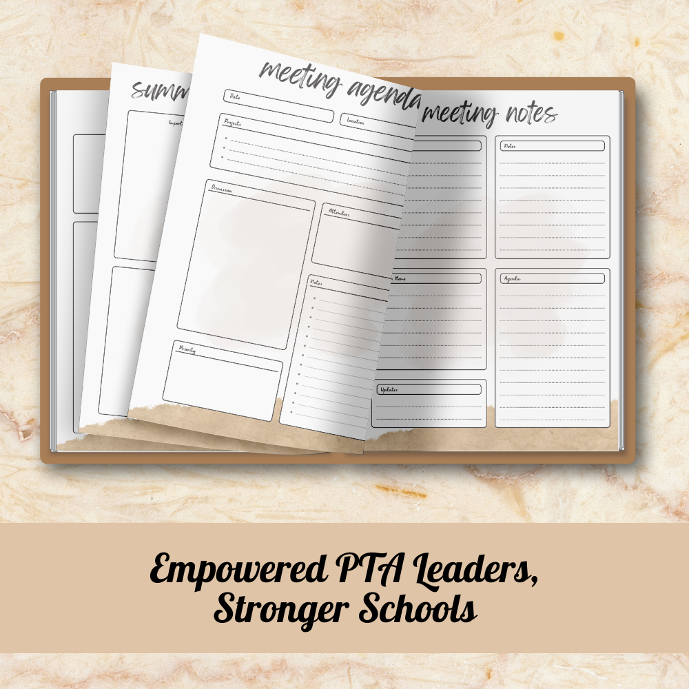 PTA Printable Leader Planner - Brown