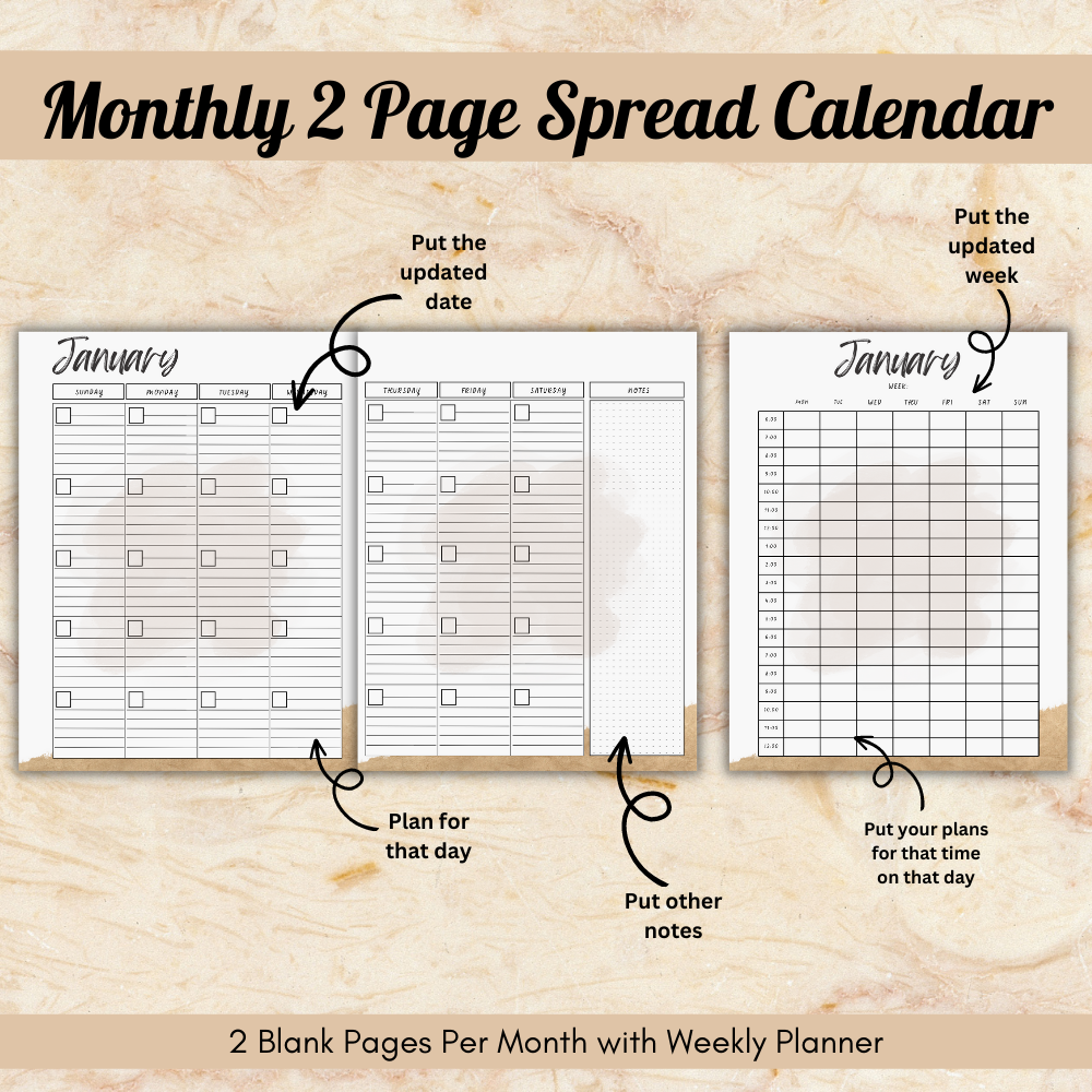 PTA Printable Leader Planner - Brown