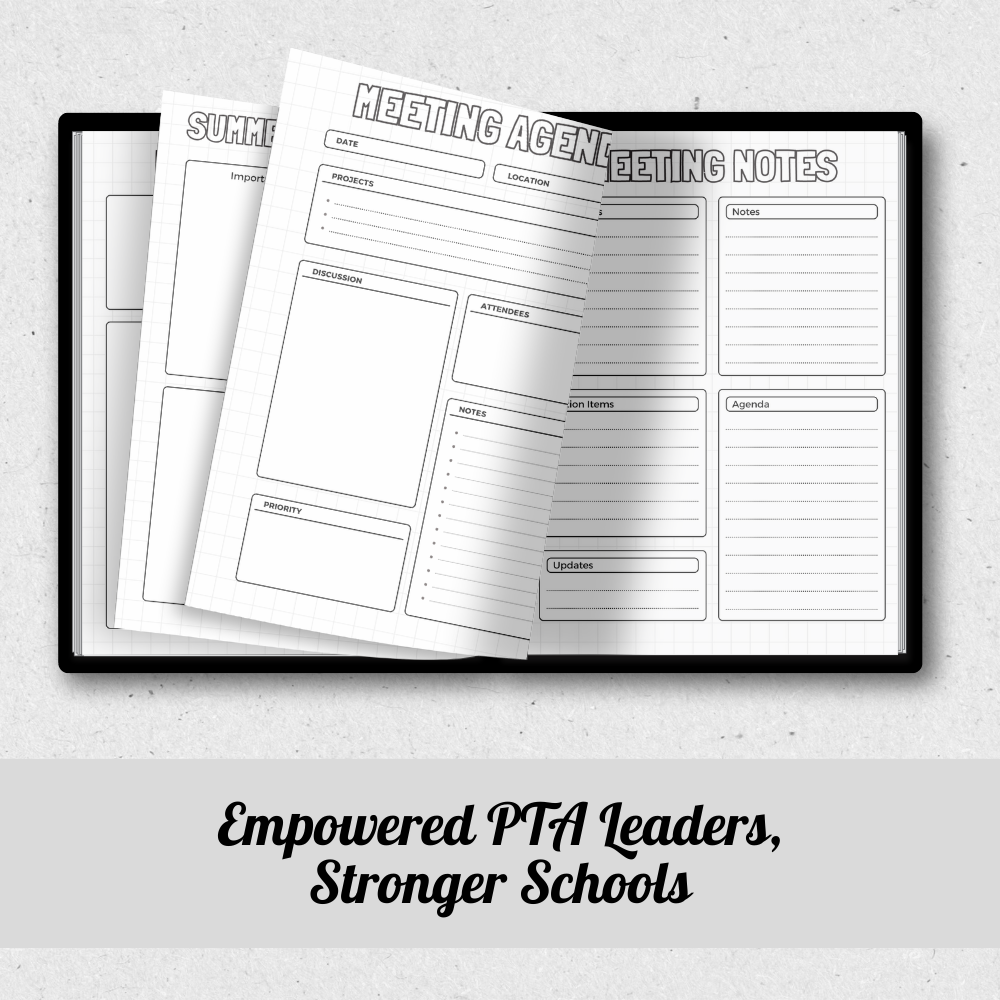 PTA Printable Planner - Black & White