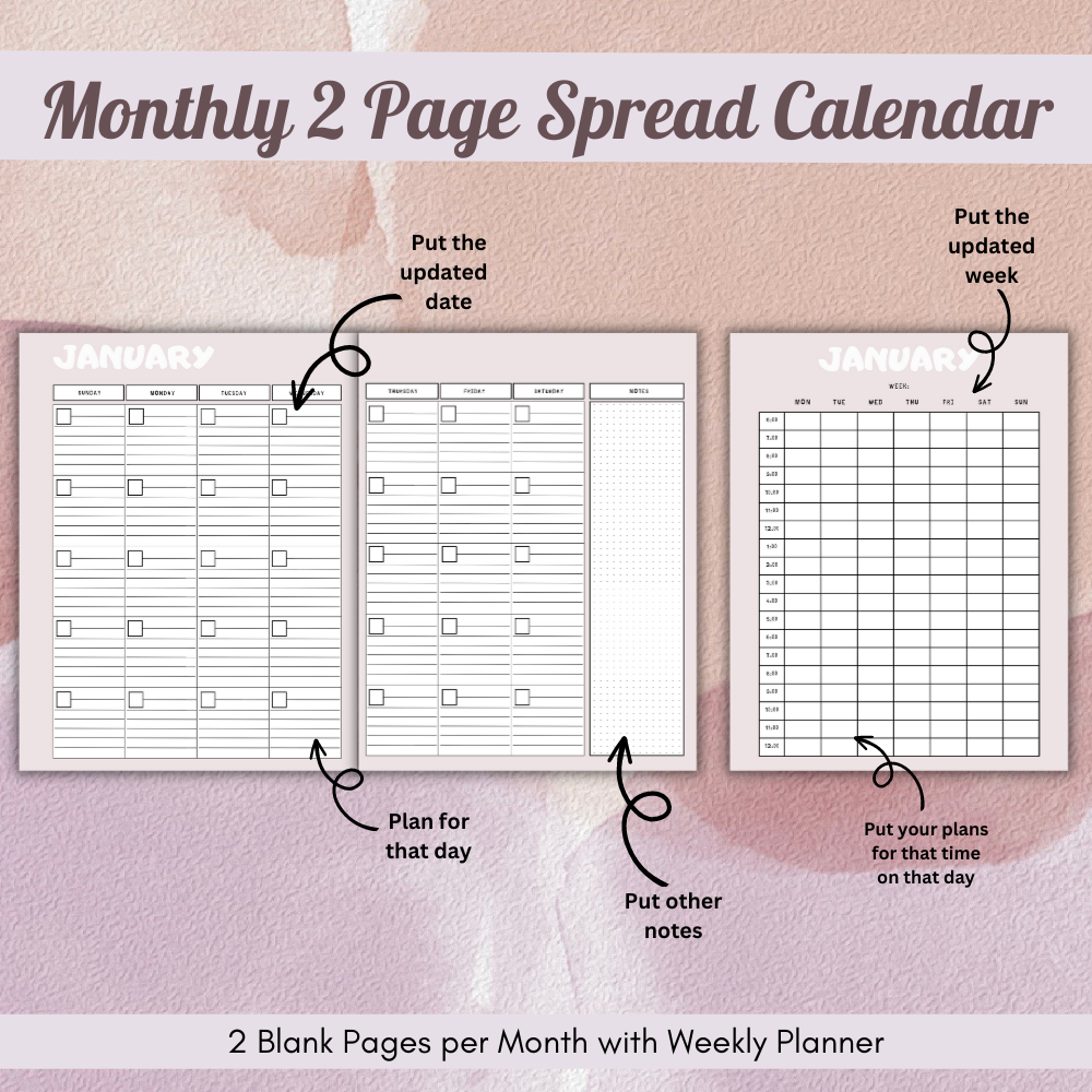 PTA Printable Leader Planners - Rosy Brown