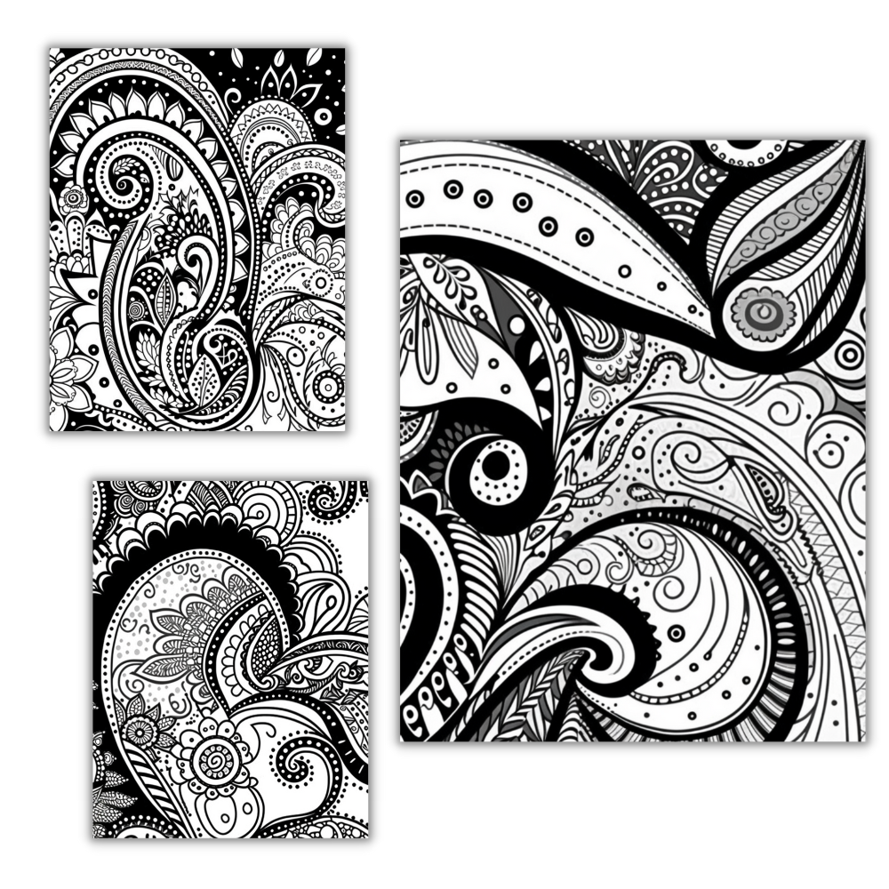 Paisley Printable Coloring Sheets