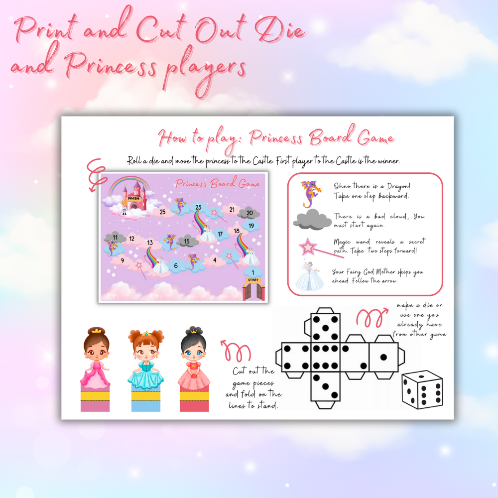 Princess Printable Board Game