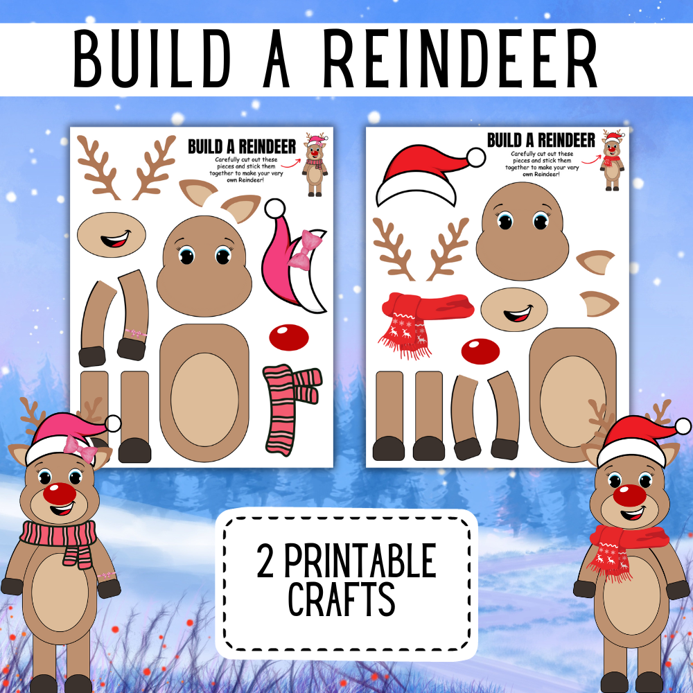 Printable Build a Reindeer