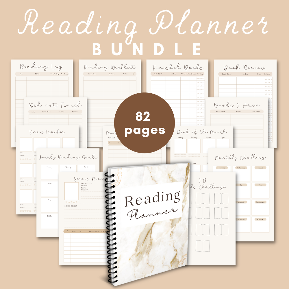 Reading Printable Planner - Beige