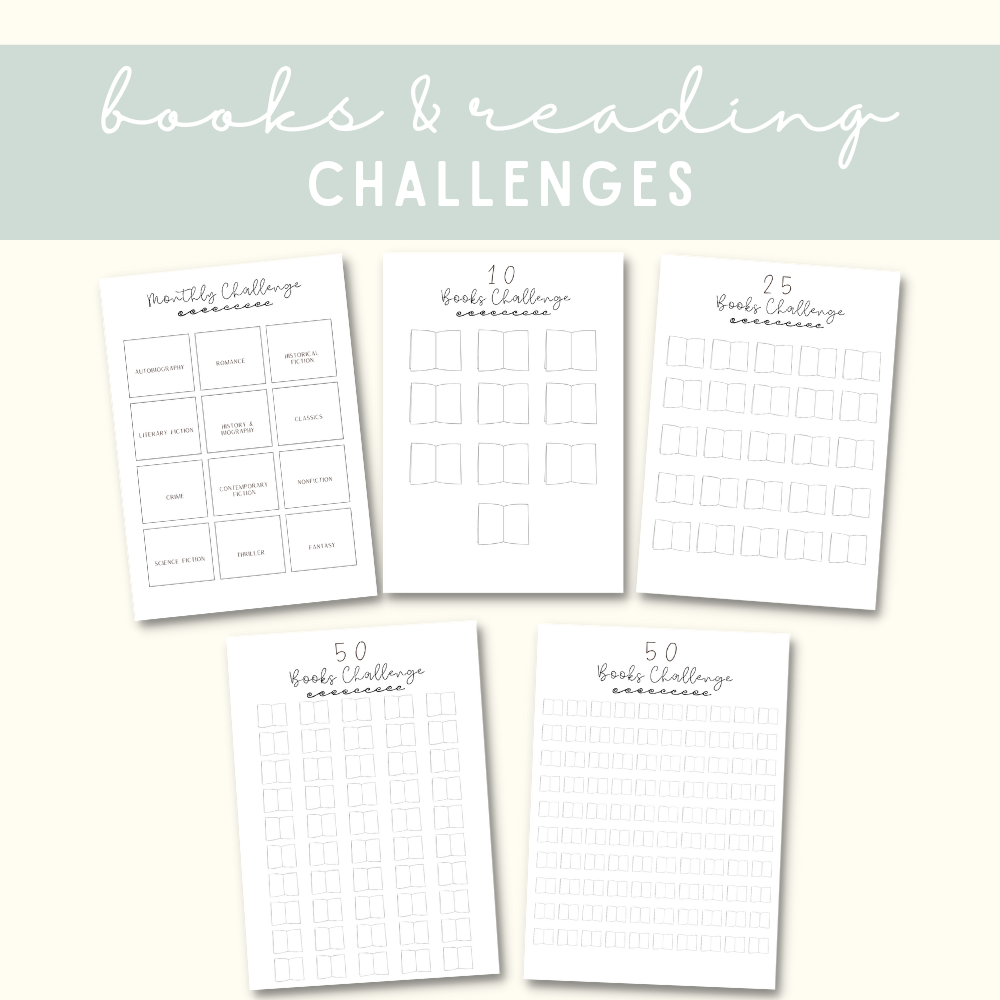 Reading Printable Journal - Black & White