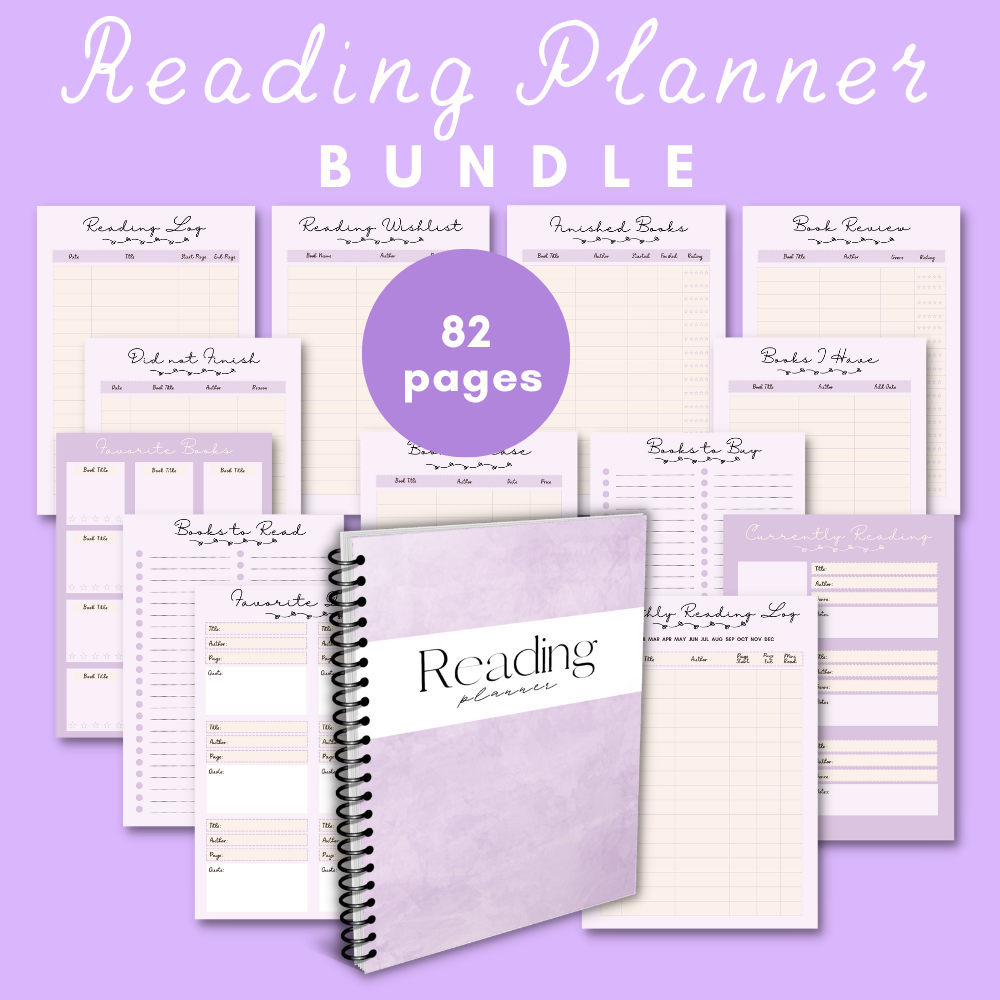 Reading Printable Planner - Purple – Let's Plan My Party