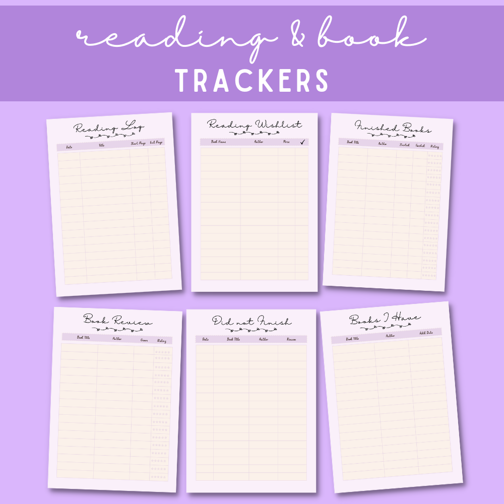 Reading Printable Planner - Purple