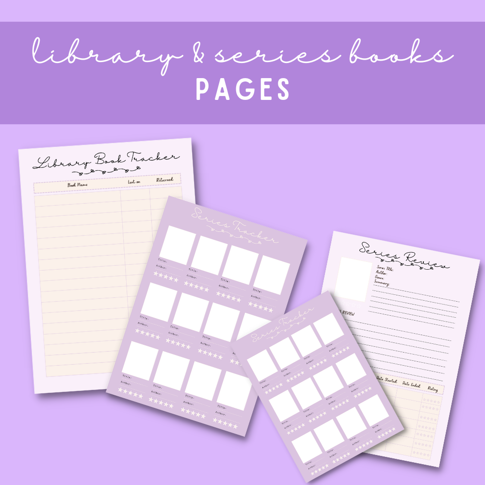 Reading Printable Planner - Purple