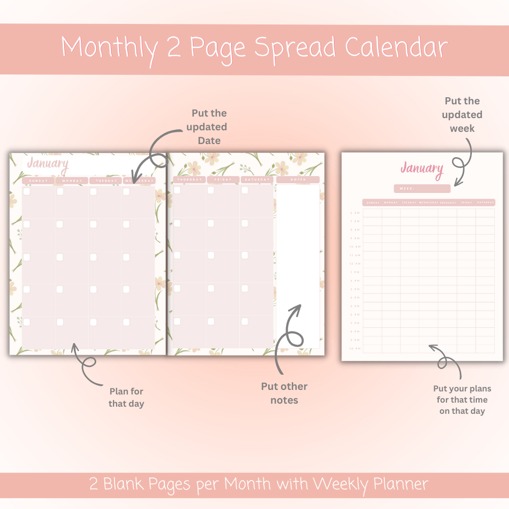 Spring Printable Journal - Floral