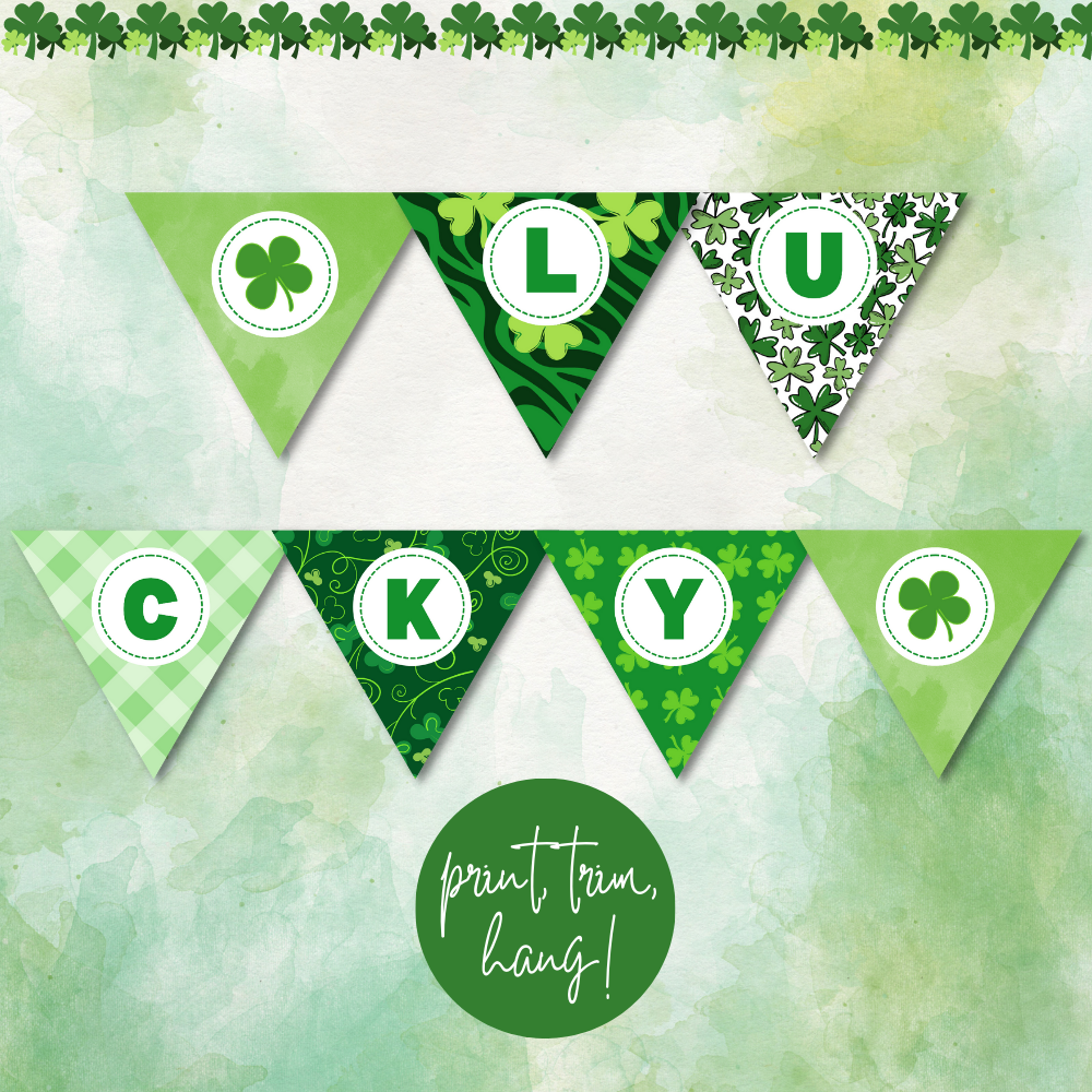 Lucky St. Patrick's Printable Banner