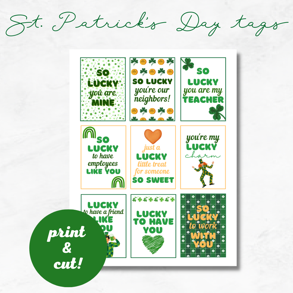 St. Patrick's Day Decorations and Game Printable Bundle