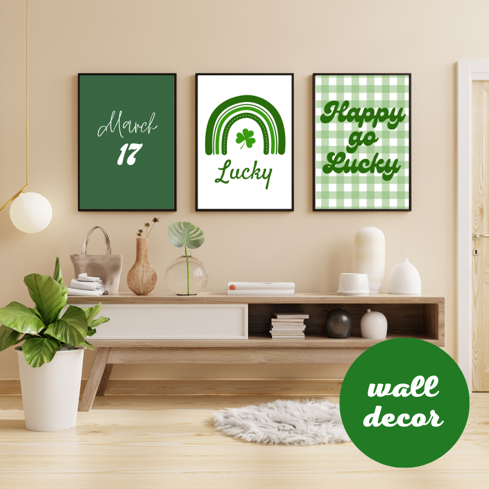 St. Patrick's Day Decorations and Game Printable Bundle