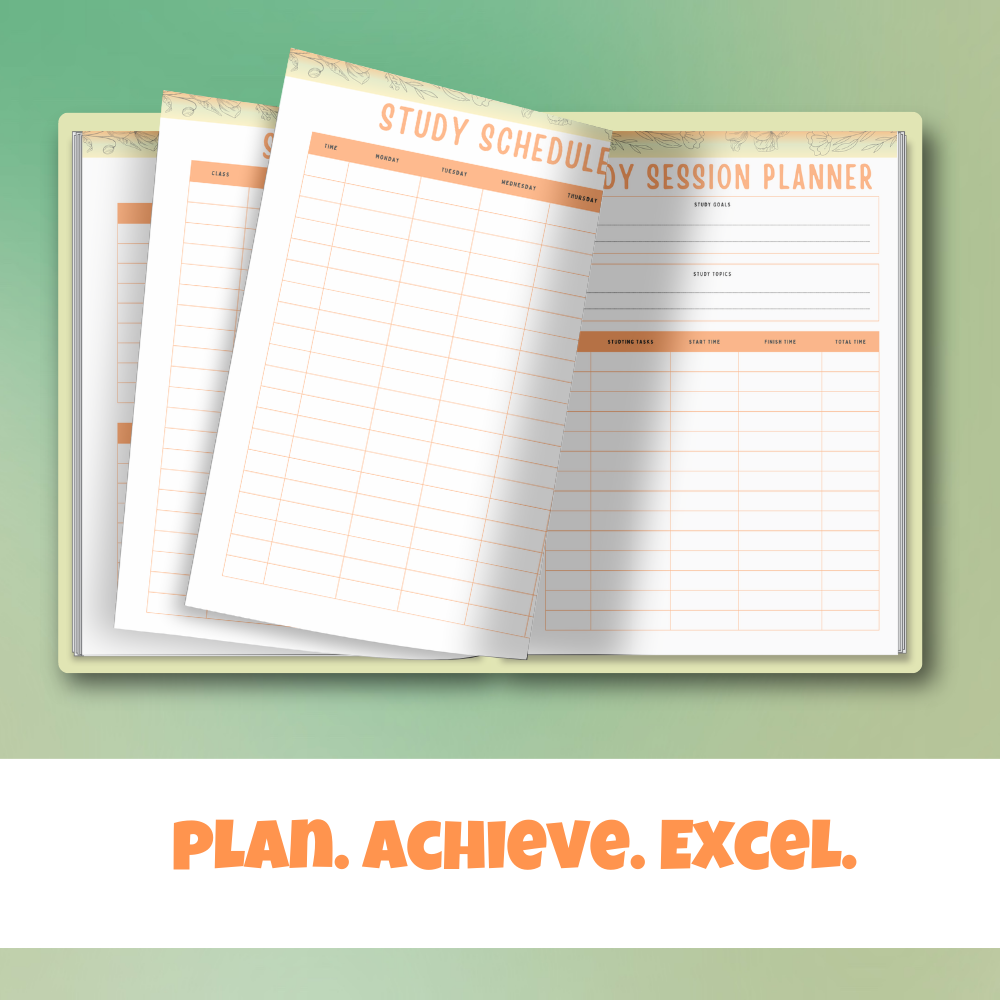 Student Printable Planner - Orange