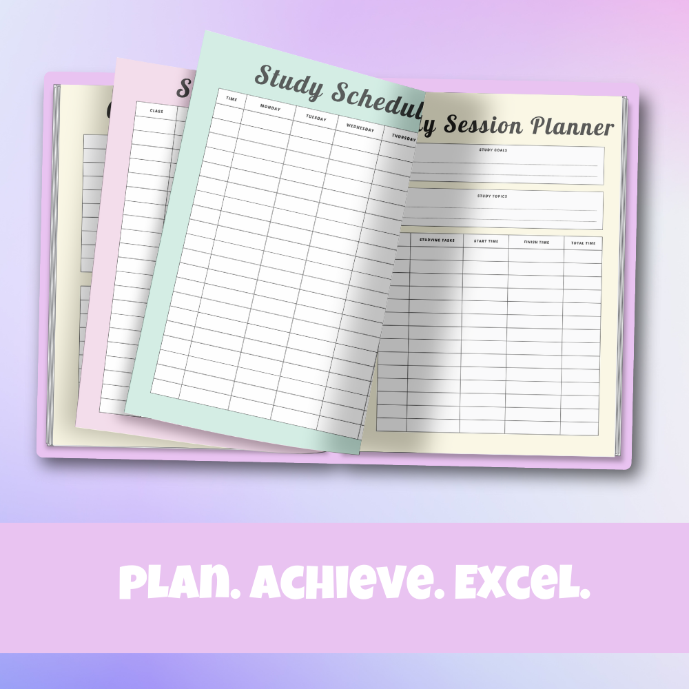 Student Printable Planner - Pastel