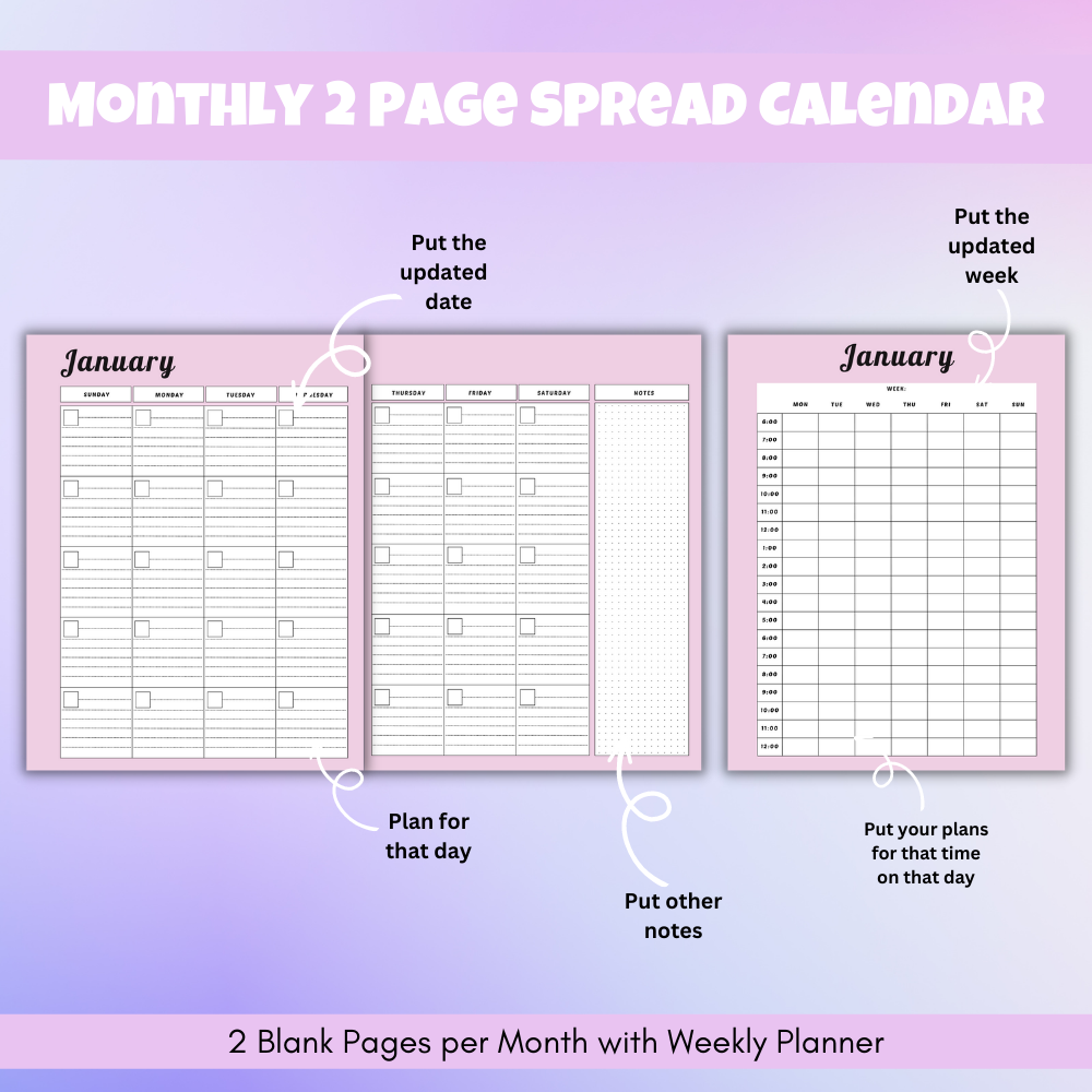 Student Printable Planner - Pastel