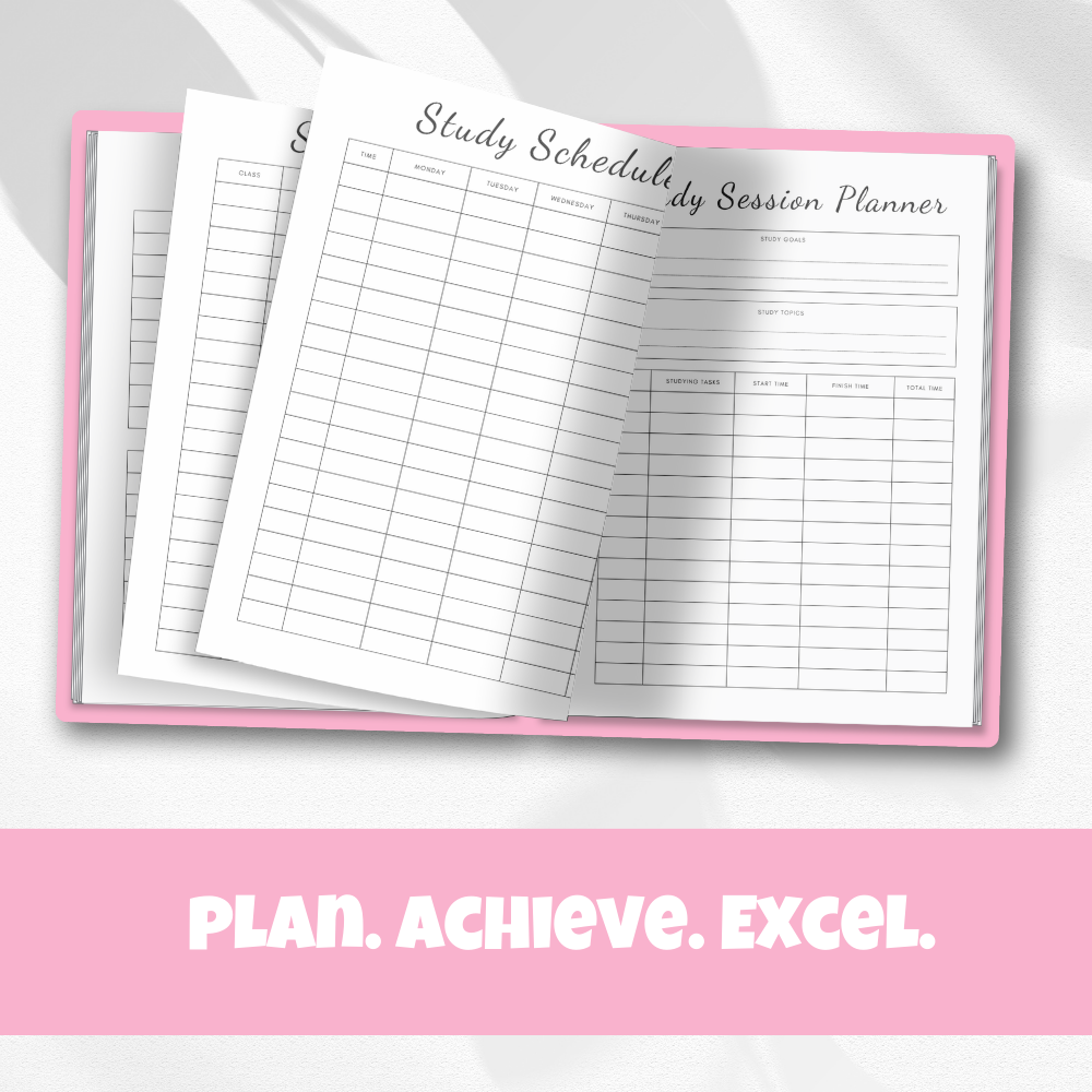 Student Printable Planner - Black & White