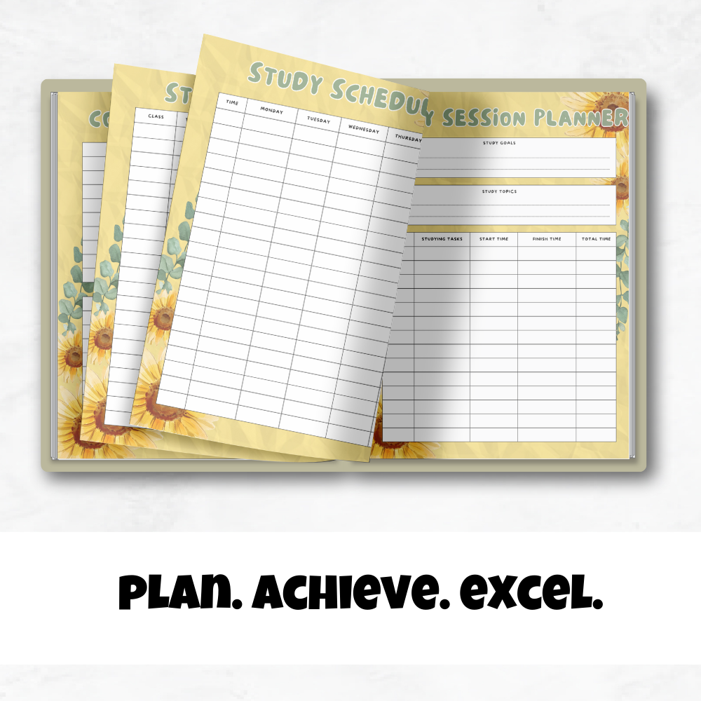 Student Printable Planner - Yellow