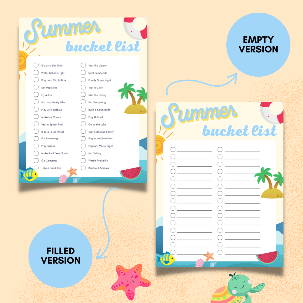 Summer Printable Bucket List