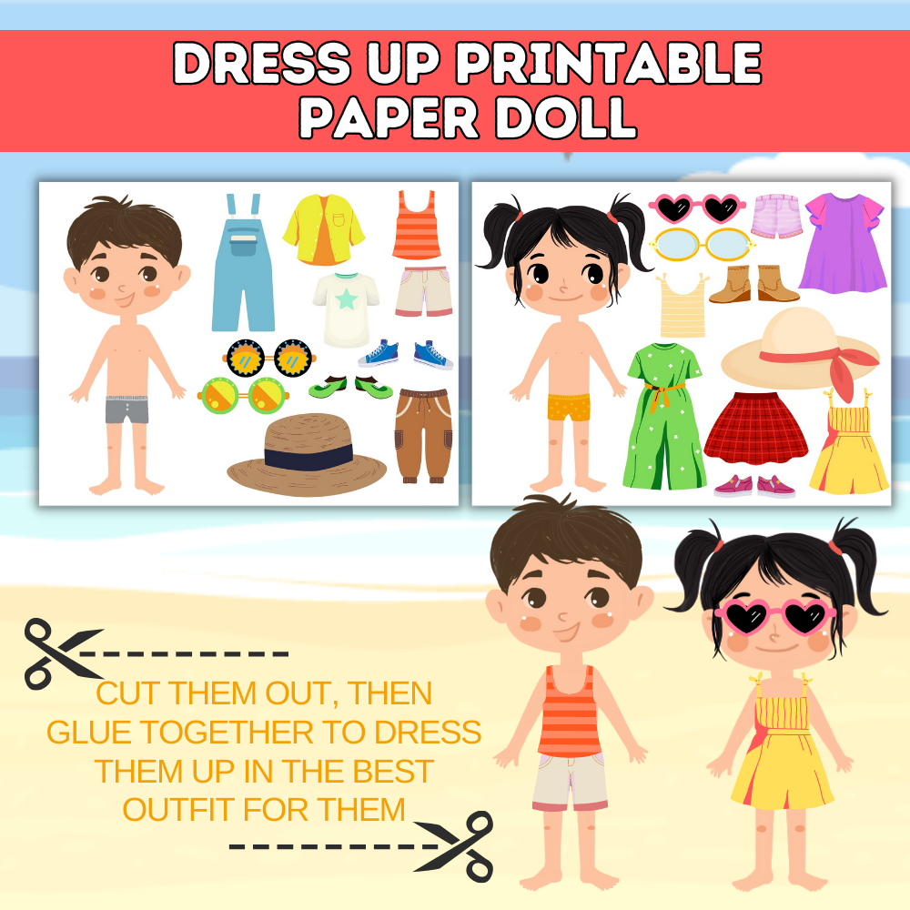 Summer Printable Paper Dolls