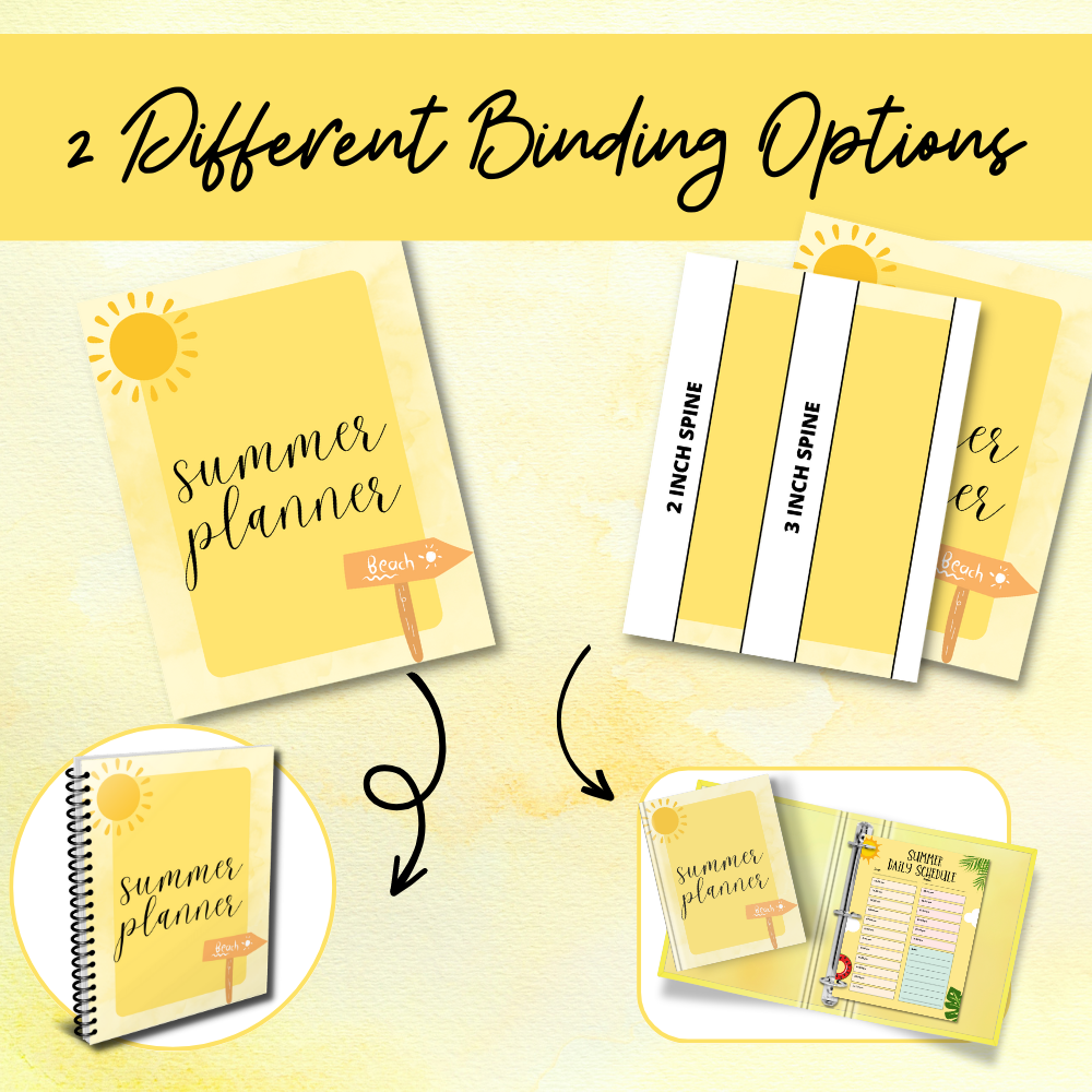 Summer Printable Planner - Yellow