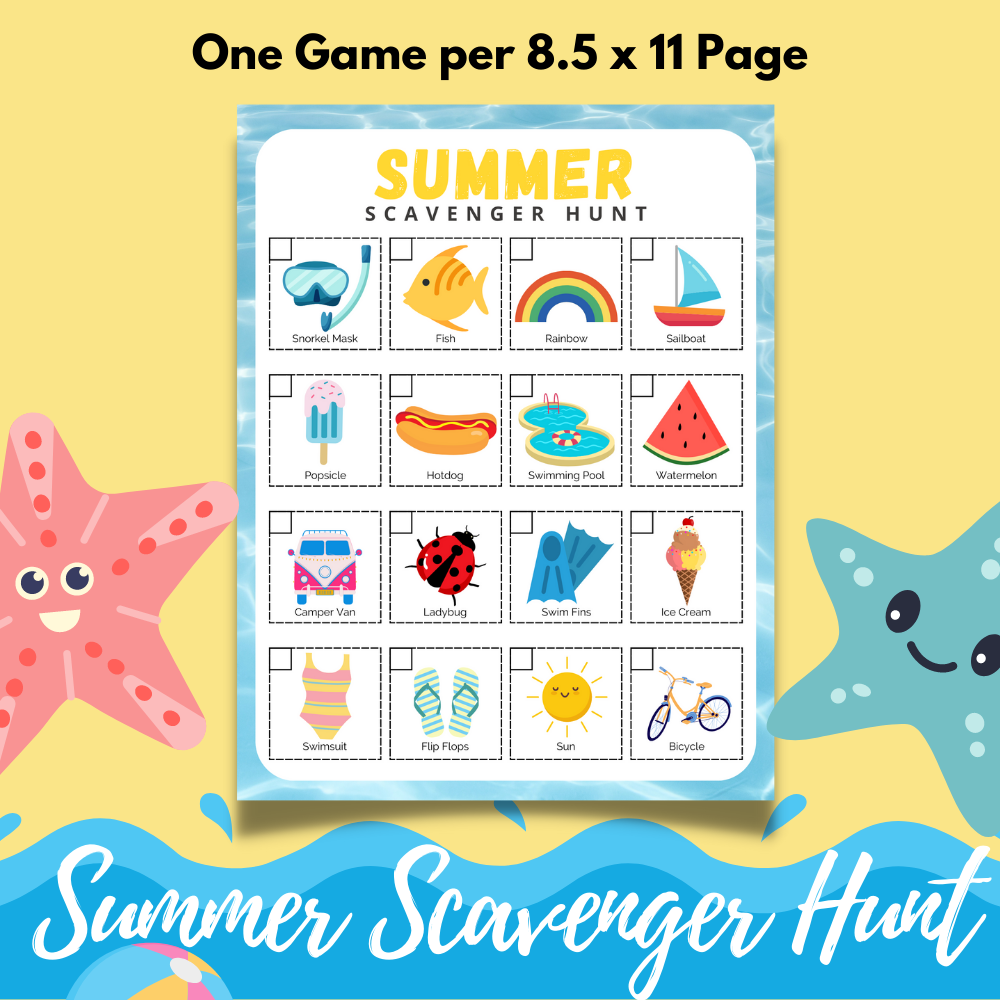 Summer Printable Scavenger Hunt