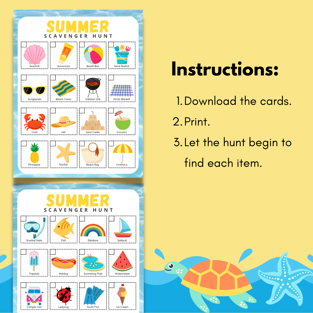 Summer Printable Scavenger Hunt