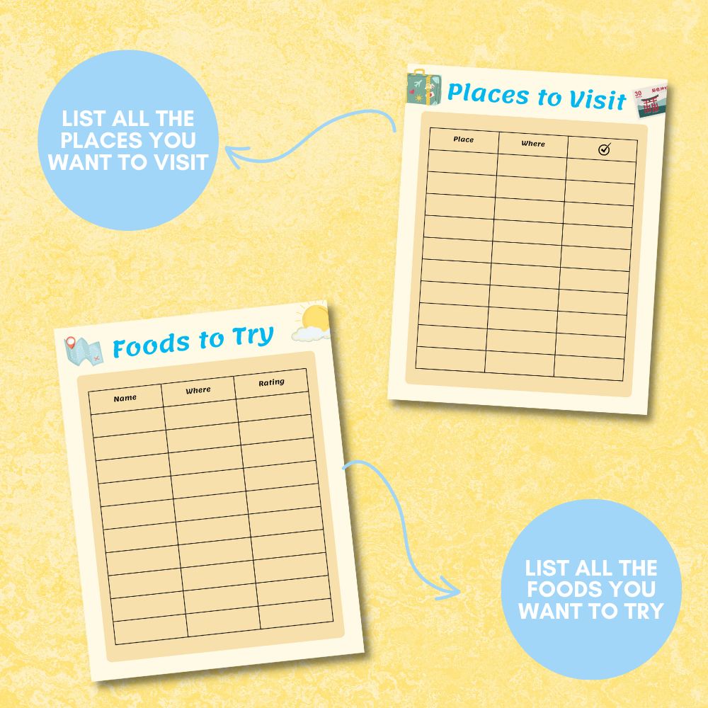 Summer Trip Printable Planner