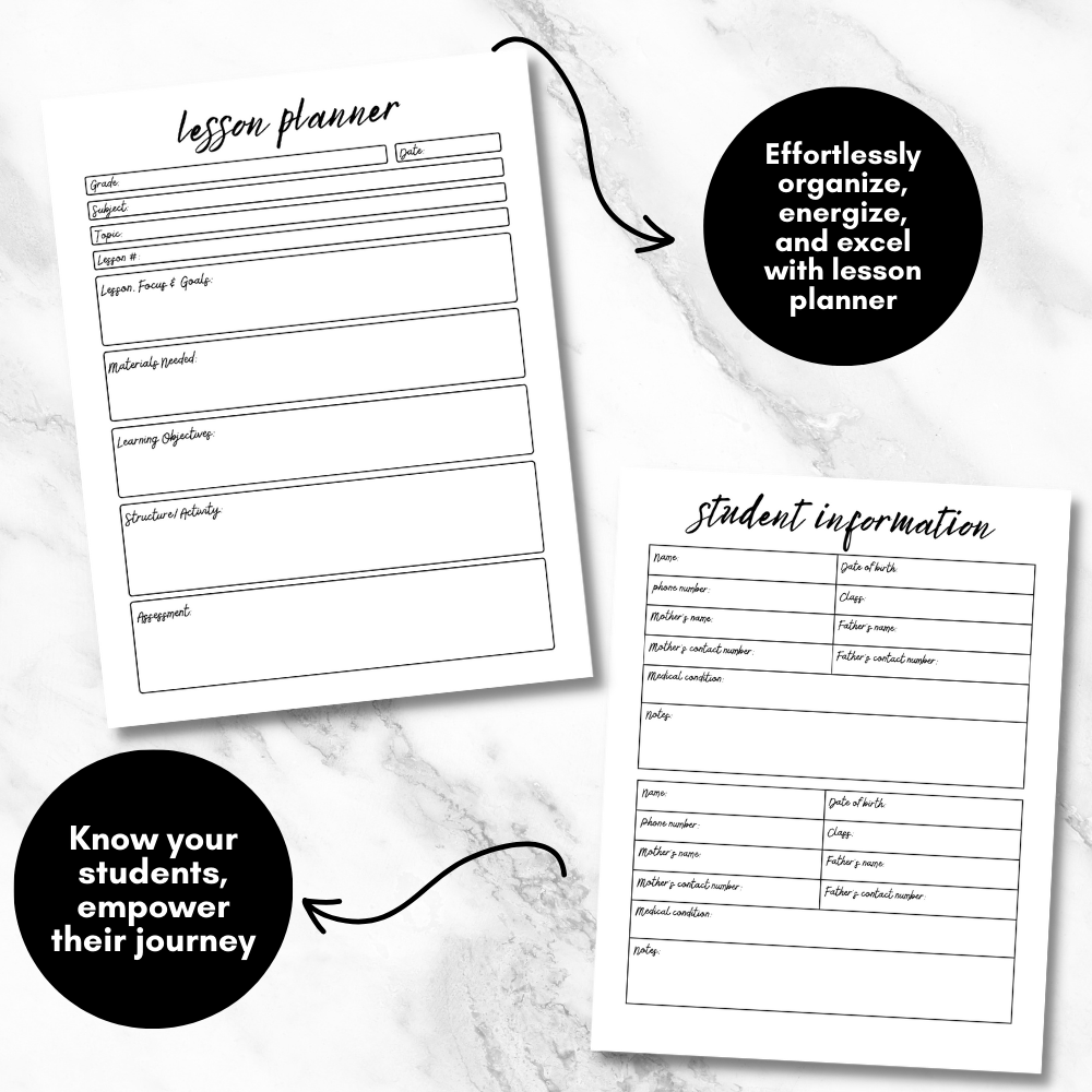 Teacher Printable Planner - Simple