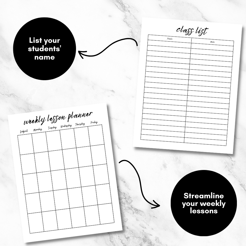 Teacher Printable Planner - Simple