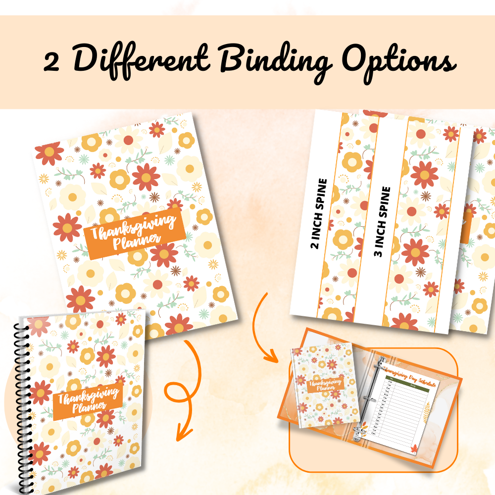 Thanksgiving Printable Planner - Orange & Green