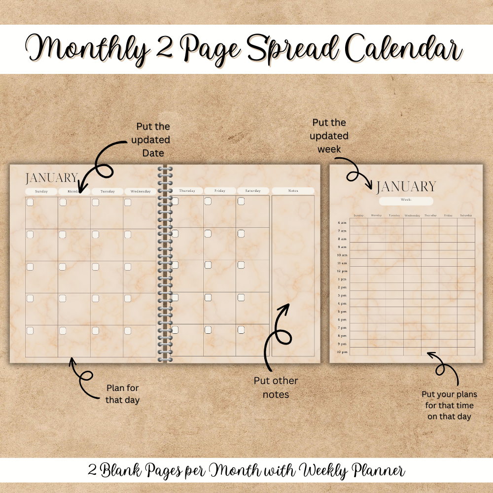 Wedding Printable Planner - Beige